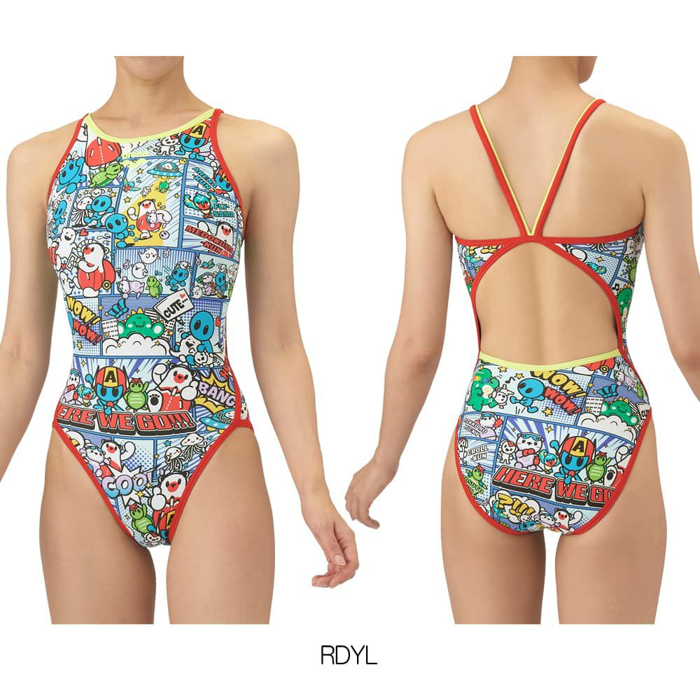 アリーナARENA競泳水着練習用水着レディーストレーニングワンピースオープンバックタフスーツアリーナ君タフスキンEP競泳練習水着2025年秋冬モデルAS5FWM13L