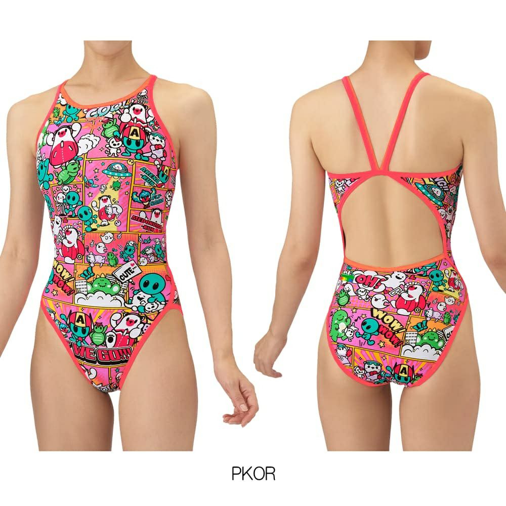 アリーナARENA競泳水着練習用水着レディーストレーニングワンピースオープンバックタフスーツアリーナ君タフスキンEP競泳練習水着2025年秋冬モデルAS5FWM13L