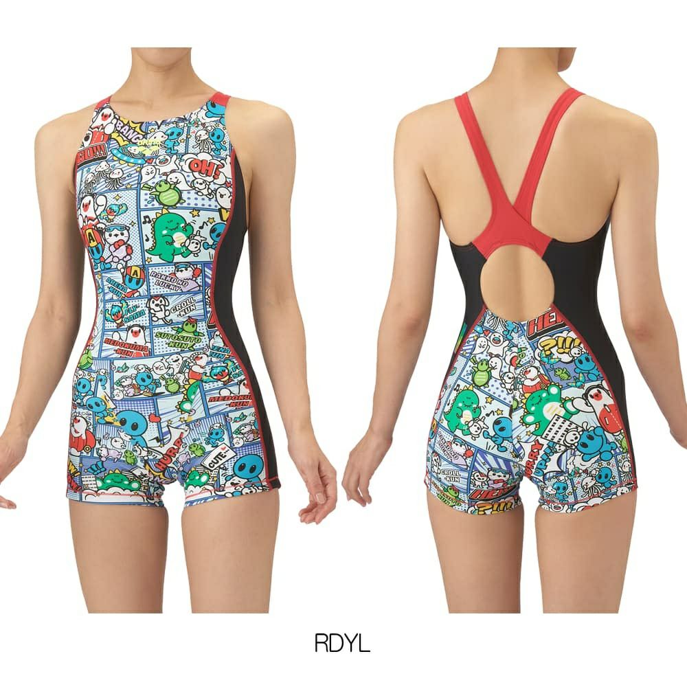 アリーナARENA競泳水着練習用水着レディーストレーニングワンピーススパッツオープンバックミドルレッグオールインワンタフスーツアリーナ君タフスキンE競泳練習水着2025年秋冬モデルAS5FWM15L