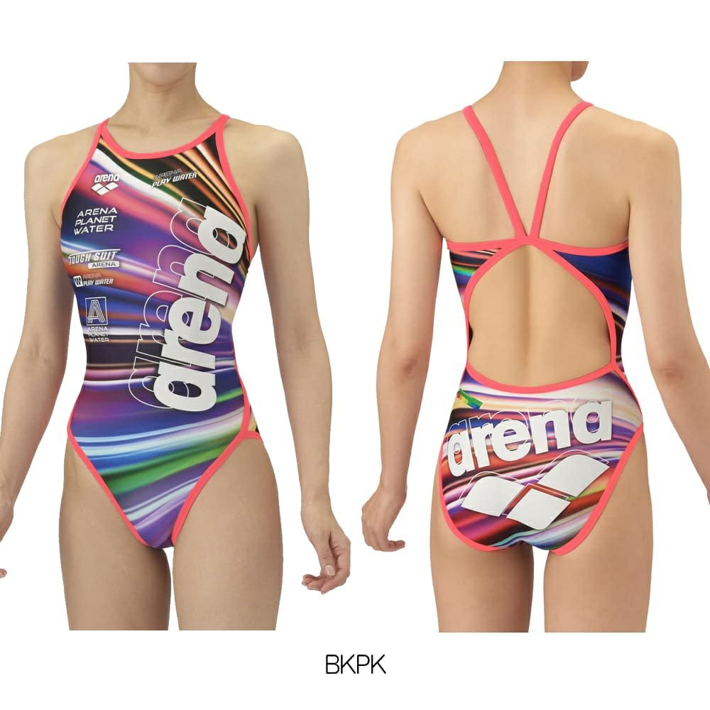 アリーナARENA競泳水着練習用水着レディーストレーニングワンピースオープンバックタフスーツタフスキンT2E競泳練習水着2025年秋冬モデルAS5FWM16L