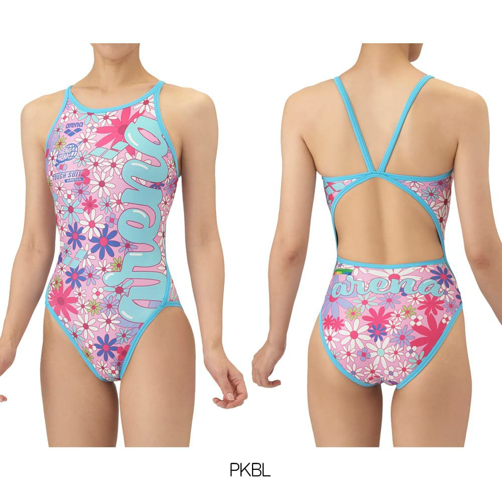 アリーナARENA競泳水着練習用水着レディーストレーニングワンピースオープンバックタフスーツタフスキンT2E競泳練習水着2025年秋冬モデルAS5FWM16L