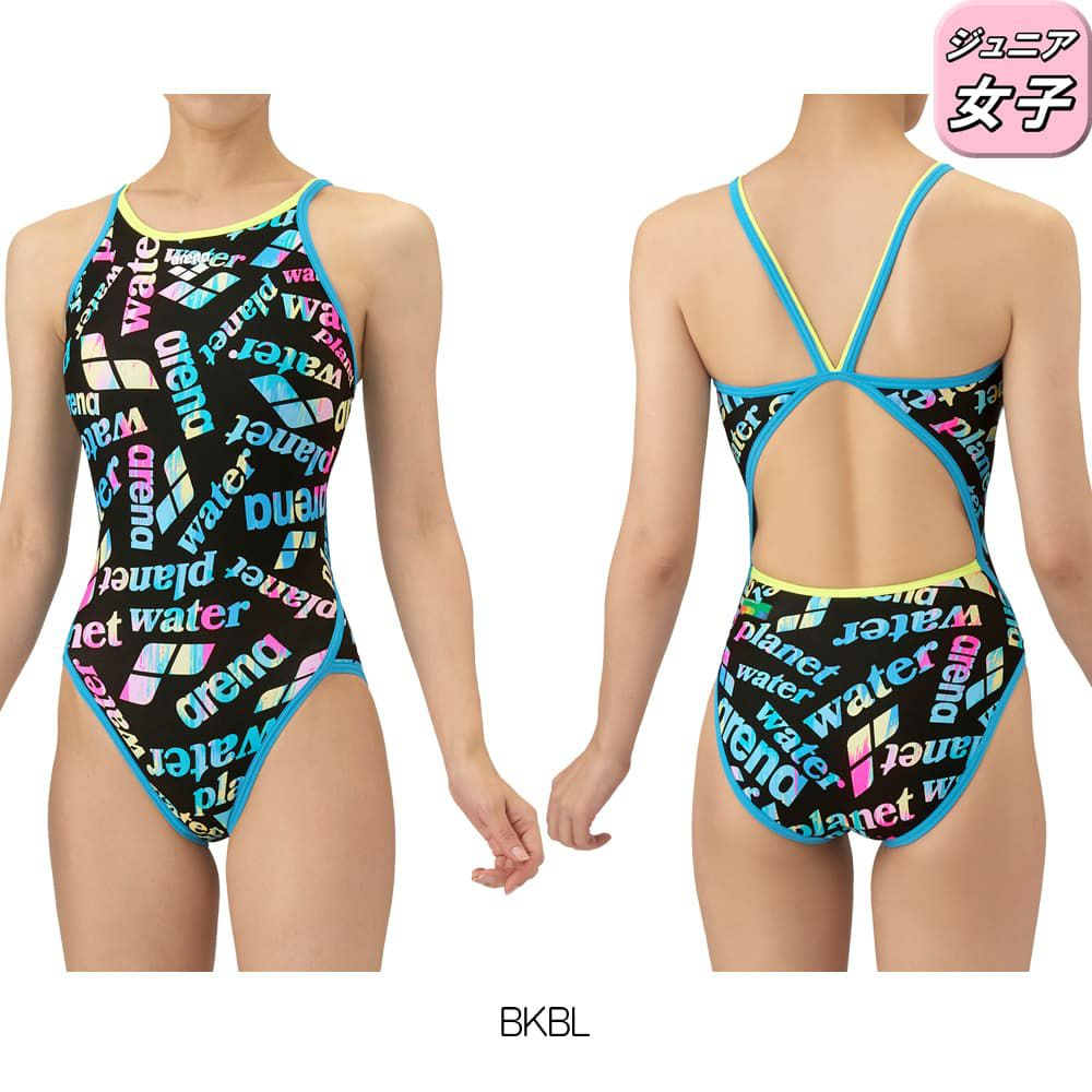 アリーナARENA競泳水着練習用水着ジュニア女子トレーニングワンピースオープンバックタフスーツタフスキンEP競泳練習水着2025年秋冬モデルAS5FWM18G