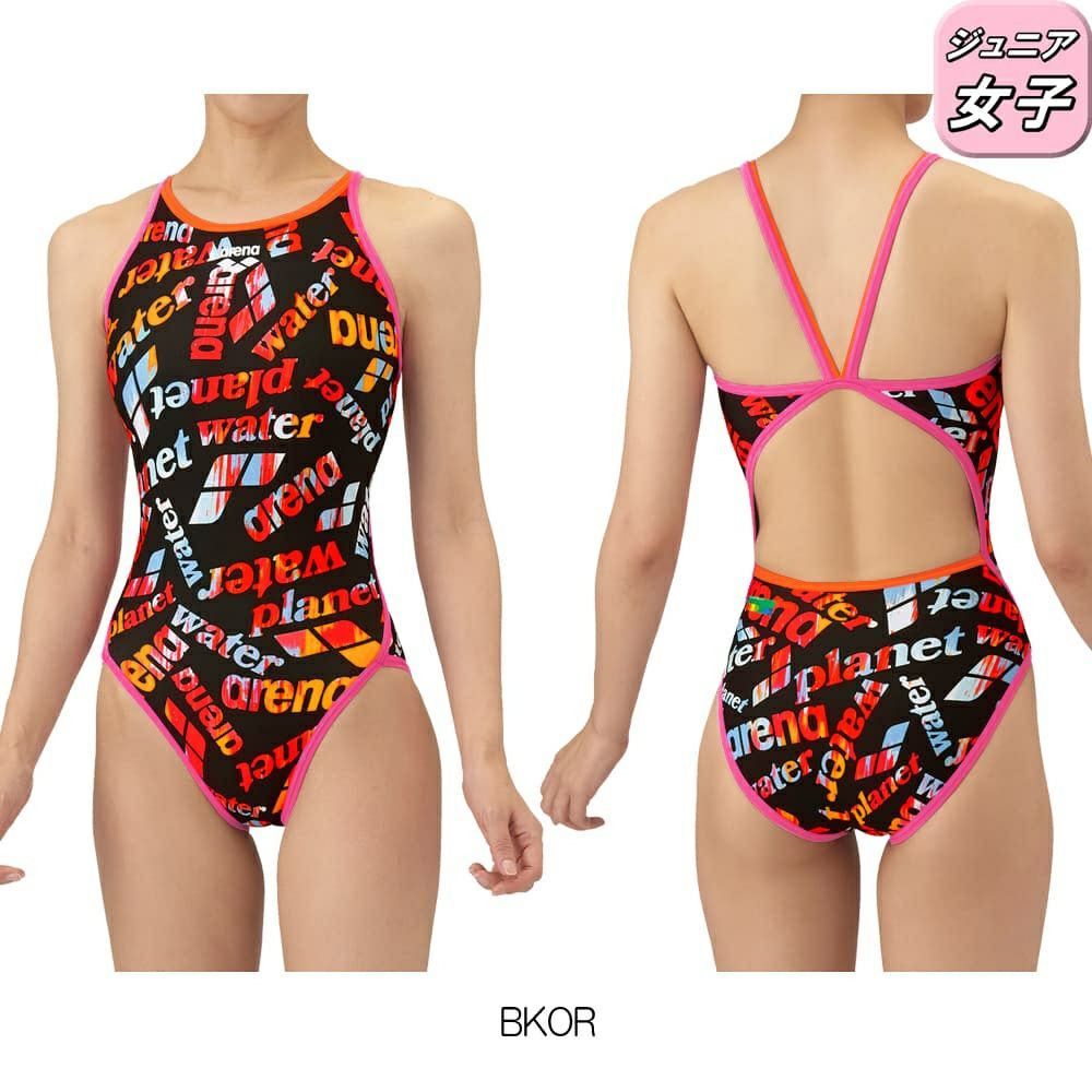 アリーナARENA競泳水着練習用水着ジュニア女子トレーニングワンピースオープンバックタフスーツタフスキンEP競泳練習水着2025年秋冬モデルAS5FWM18G