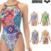 アリーナARENA競泳水着練習用水着レディーストレーニングワンピースオープンバックタフスーツタフスキンT2E競泳練習水着2025年秋冬モデルAS5FWM20L