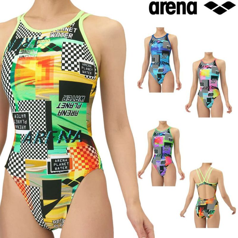アリーナARENA競泳水着練習用水着レディーストレーニングワンピースオープンバックタフスーツタフスキンT2E競泳練習水着2025年秋冬モデルAS5FWM22L