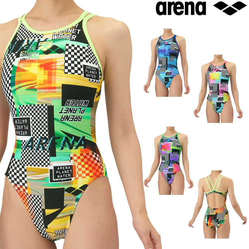アリーナARENA競泳水着練習用水着レディーストレーニングワンピースオープンバックタフスーツタフスキンT2E競泳練習水着2025年秋冬モデルAS5FWM22L