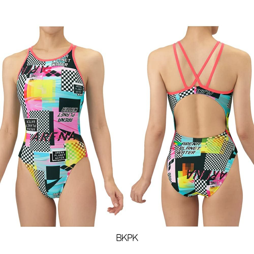 アリーナARENA競泳水着練習用水着レディーストレーニングワンピースオープンバックタフスーツタフスキンT2E競泳練習水着2025年秋冬モデルAS5FWM22L