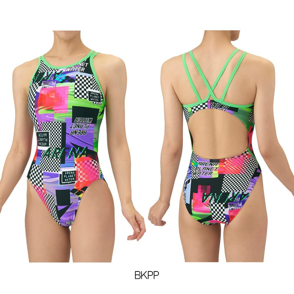 アリーナARENA競泳水着練習用水着レディーストレーニングワンピースオープンバックタフスーツタフスキンT2E競泳練習水着2025年秋冬モデルAS5FWM22L