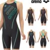 アリーナARENA競泳水着練習用水着レディーストレーニングワンピーススパッツオープンバックハーフレッグオールインワンタフスーツタフスキンE競泳練習水着2025年秋冬モデルAS5FWM24L