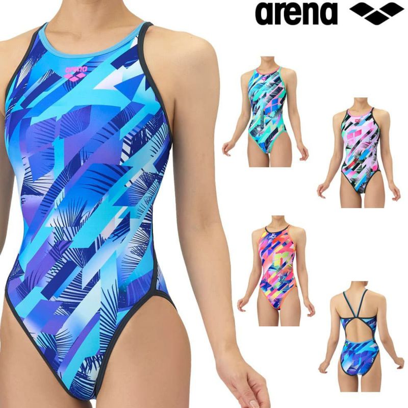 アリーナARENA競泳水着練習用水着レディーストレーニングワンピースオープンバックタフスーツタフスキンEP競泳練習水着2025年秋冬モデルAS5FWM25L