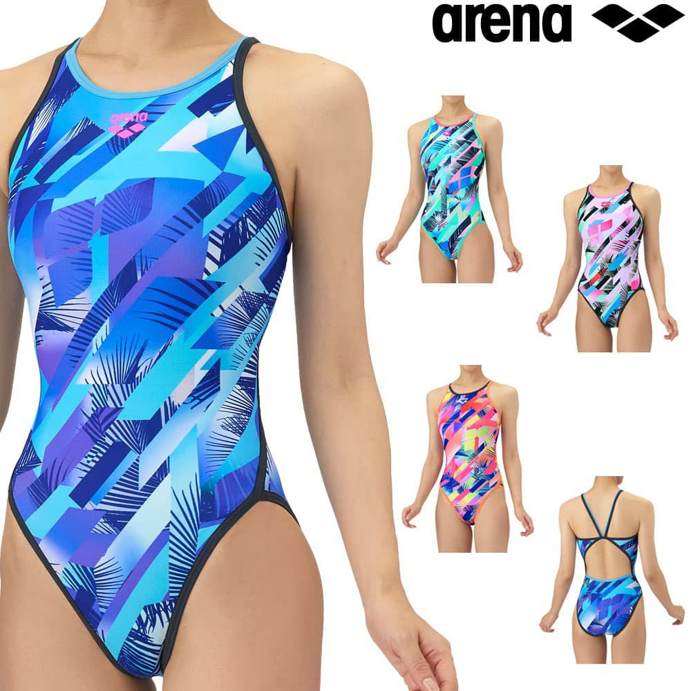 アリーナARENA競泳水着練習用水着レディーストレーニングワンピースオープンバックタフスーツタフスキンEP競泳練習水着2025年秋冬モデルAS5FWM25L