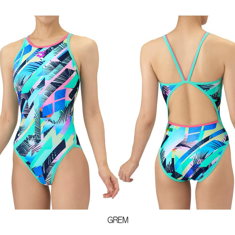 アリーナARENA競泳水着練習用水着レディーストレーニングワンピースオープンバックタフスーツタフスキンEP競泳練習水着2025年秋冬モデルAS5FWM25L