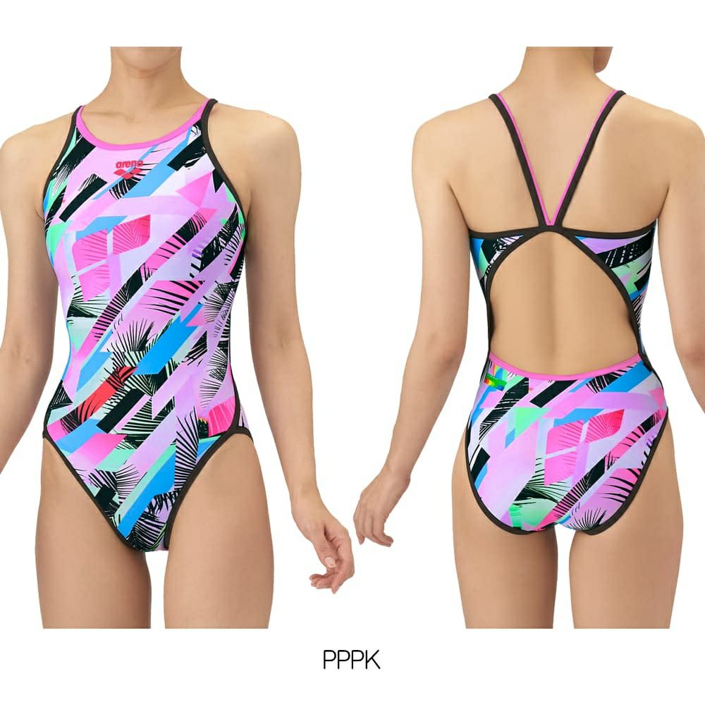 アリーナARENA競泳水着練習用水着レディーストレーニングワンピースオープンバックタフスーツタフスキンEP競泳練習水着2025年秋冬モデルAS5FWM25L