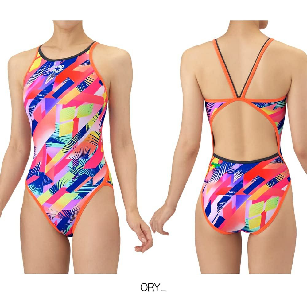 アリーナARENA競泳水着練習用水着レディーストレーニングワンピースオープンバックタフスーツタフスキンEP競泳練習水着2025年秋冬モデルAS5FWM25L