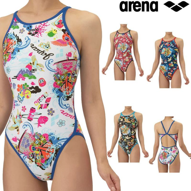 アリーナARENA競泳水着練習用水着レディーストレーニングワンピースオープンバックタフスーツアリーナ君タフスキンEP競泳練習水着2025年秋冬モデルAS5FWM28L