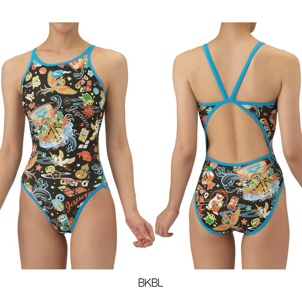 アリーナARENA競泳水着練習用水着レディーストレーニングワンピースオープンバックタフスーツアリーナ君タフスキンEP競泳練習水着2025年秋冬モデルAS5FWM28L