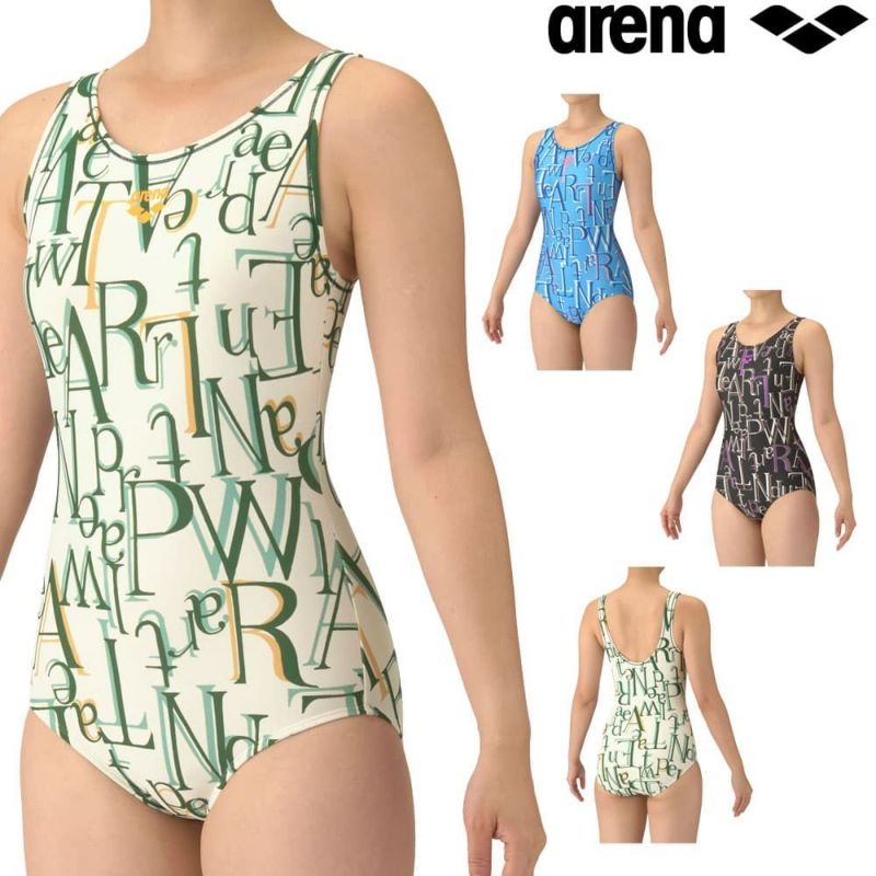 アリーナARENAフィットネス水着レディースフィットネスワンピースUバック差し込みパッドパッド付き2025年秋冬モデルAS5FWF21L