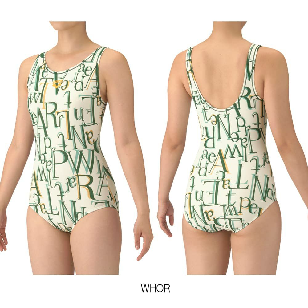 アリーナARENAフィットネス水着レディースフィットネスワンピースUバック差し込みパッドパッド付き2025年秋冬モデルAS5FWF21L