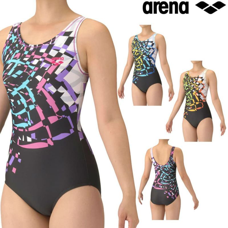 アリーナARENAフィットネス水着レディースフィットネスワンピースUバック差し込みパッドパッド付き2025年秋冬モデルAS5FWF23L
