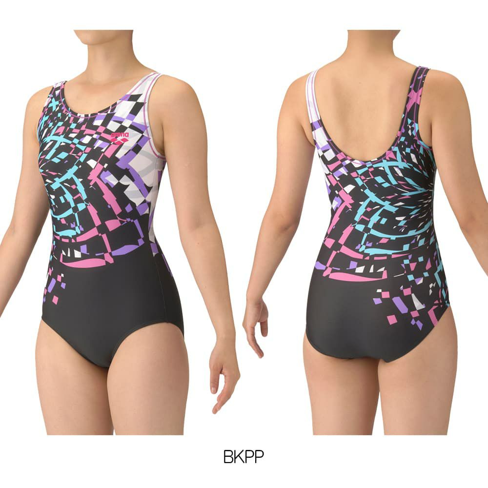 アリーナARENAフィットネス水着レディースフィットネスワンピースUバック差し込みパッドパッド付き2025年秋冬モデルAS5FWF23L