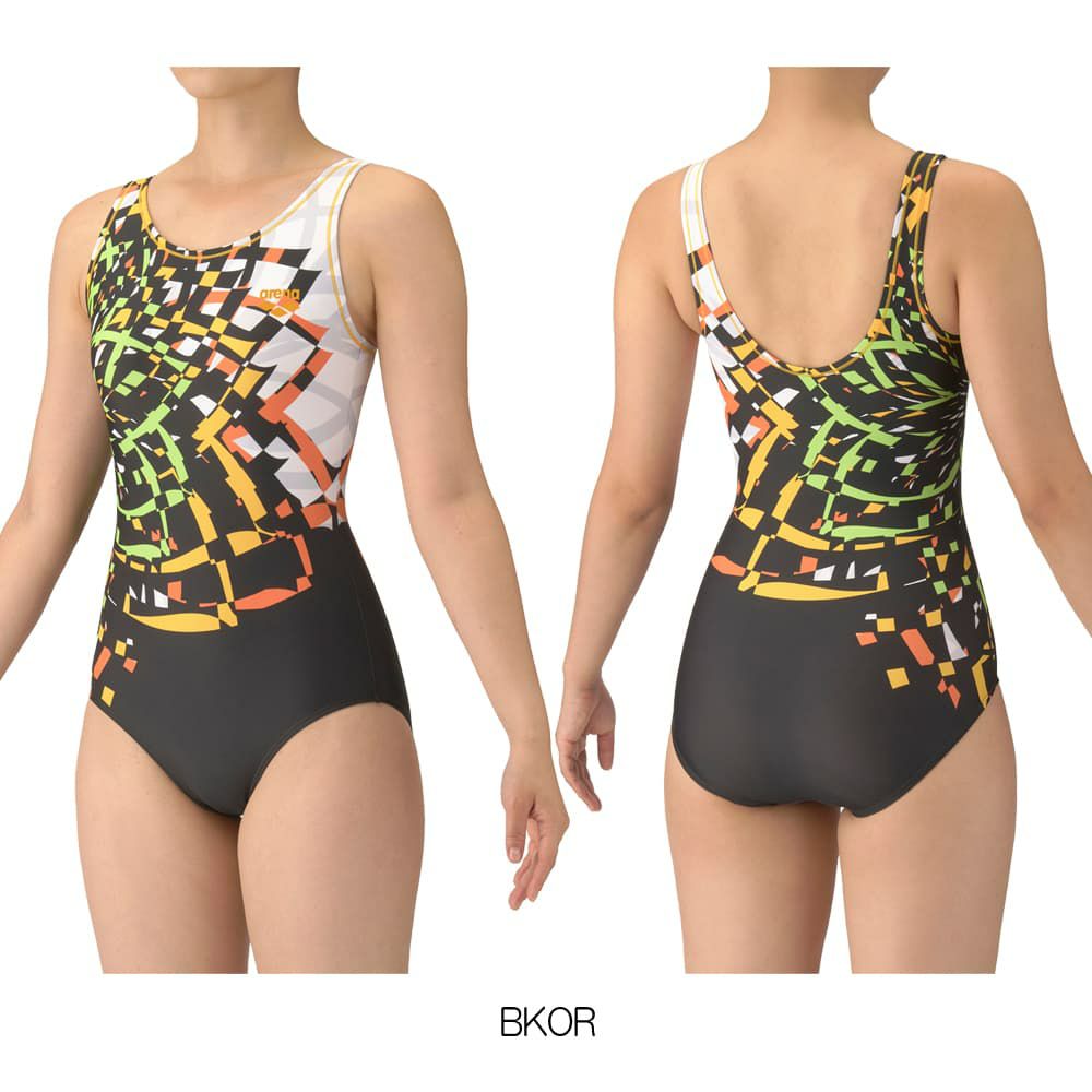 アリーナARENAフィットネス水着レディースフィットネスワンピースUバック差し込みパッドパッド付き2025年秋冬モデルAS5FWF23L