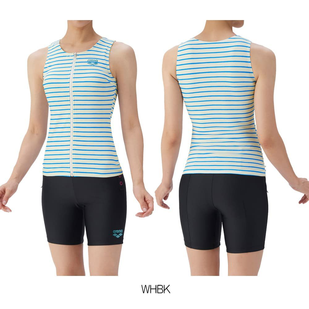 アリーナARENAフィットネス水着レディースフィットネスセパレーツカバーバックミドルレッグ差し込みパッドパッド付き2025年秋冬モデルAS5FWF49L