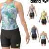 アリーナARENAフィットネス水着レディースフィットネスセパレーツミドルレッグ差し込みパッドパッド付き2025年秋冬モデルAS5FWF50L