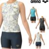 アリーナARENAフィットネス水着レディースフィットネスセパレーツカバーバックミドルレッグ差し込みパッドパッド付き2025年秋冬モデルAS5FWF52L