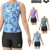 アリーナARENAフィットネス水着レディースフィットネスセパレーツカバーバックミドルレッグ差し込みパッドパッド付き2025年秋冬モデルAS5FWF53L