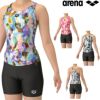 アリーナARENAフィットネス水着レディースフィットネスセパレーツYバックミドルレッグ差し込みパッドパッド付き2025年秋冬モデルAS5FWF56L