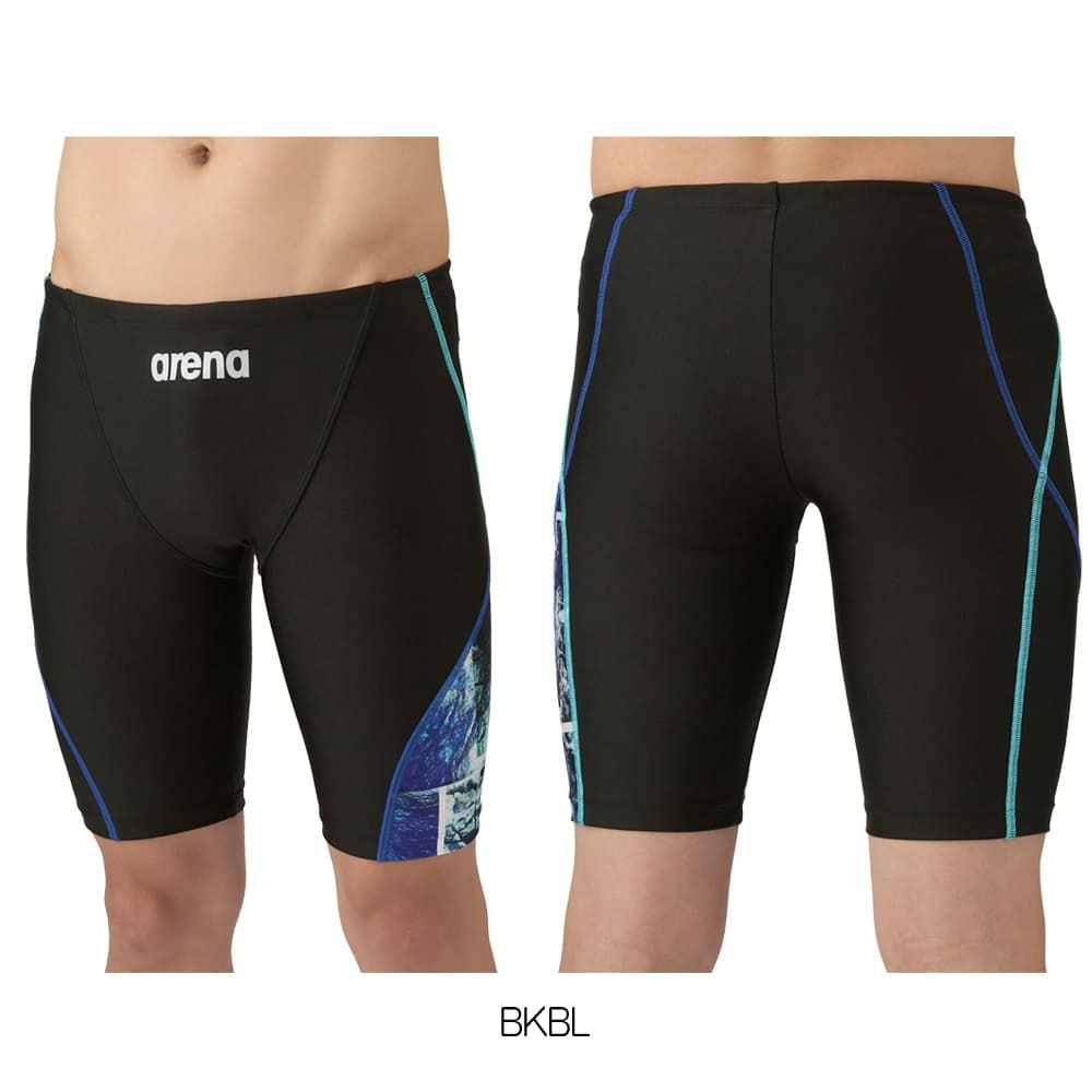 アリーナARENAフィットネス水着メンズフィットネススパッツハーフレッグAQUAEXA2025年秋冬モデルAS5FWF60M