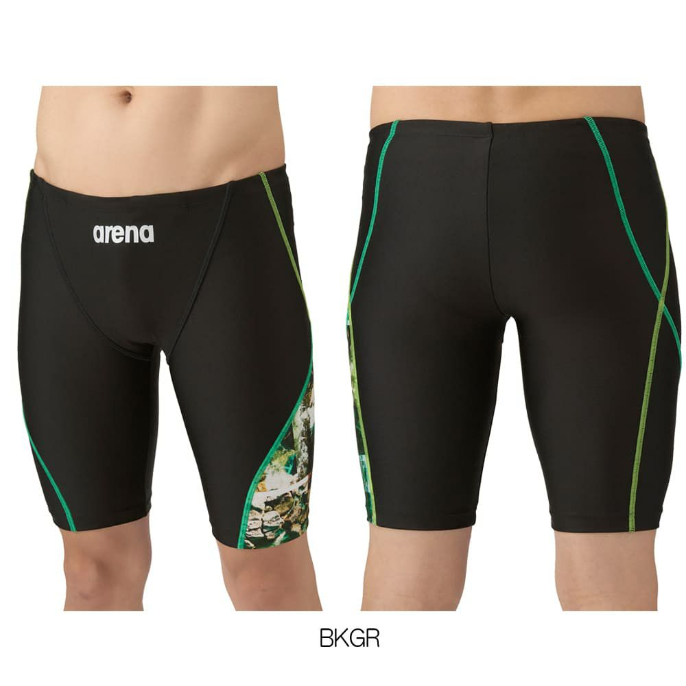 アリーナARENAフィットネス水着メンズフィットネススパッツハーフレッグAQUAEXA2025年秋冬モデルAS5FWF60M