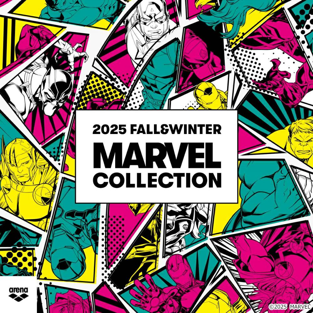 アリーナARENA競泳水着練習用水着ジュニア女子トレーニングワンピースオープンバックMARVELマーベルタフスーツ競泳練習水着2025年秋冬モデルAS5FWM50G