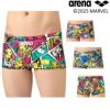 アリーナARENA競泳水着練習用水着メンズトレーニングスパッツショートレッグMARVELマーベルタフスーツ競泳練習水着2025年秋冬モデルAS5FWM51M