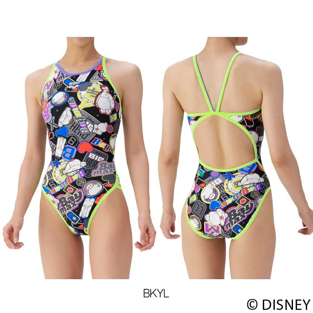 アリーナARENA競泳水着練習用水着レディーストレーニングワンピースオープンバックディズニー“ベイマックス”タフスーツ競泳練習水着2025年秋冬モデルAS5FWM56L