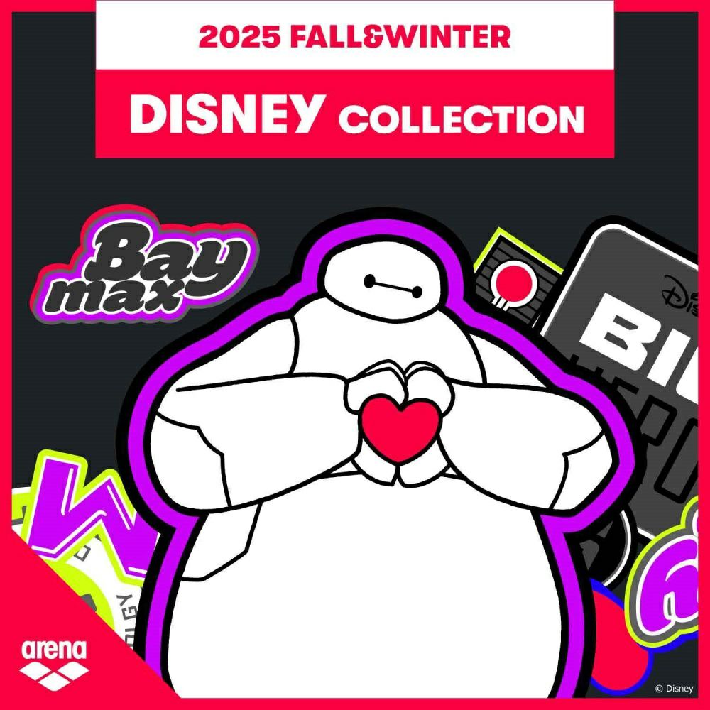 アリーナARENA競泳水着練習用水着レディーストレーニングワンピースオープンバックディズニー“ベイマックス”タフスーツ競泳練習水着2025年秋冬モデルAS5FWM56L