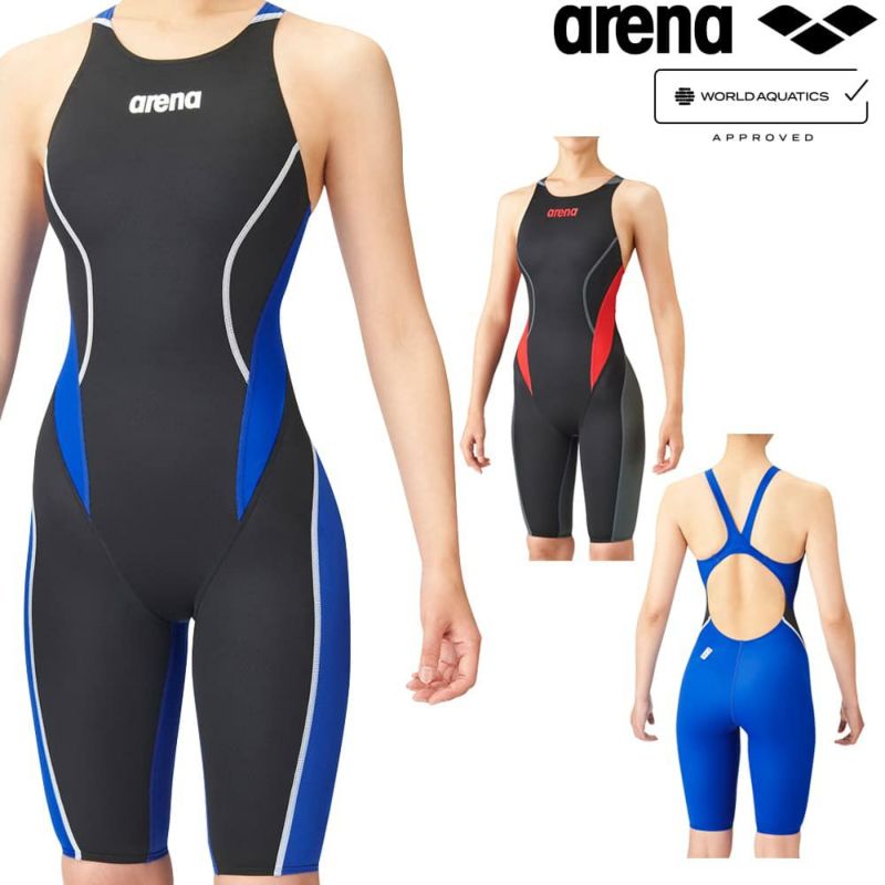 アリーナARENA競泳水着レディースWA承認ハーフスパッツオールインワンクロスバックAQUAADVANCEDAQUAXTREMEARN-1024Wfinaマークあり