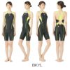 アリーナARENA競泳水着レディースfina承認セイフリーバックスパッツ着やストラップオールインワンAQUARACINGAQUASTRIPE-DARN-2050Wfinaマークあり