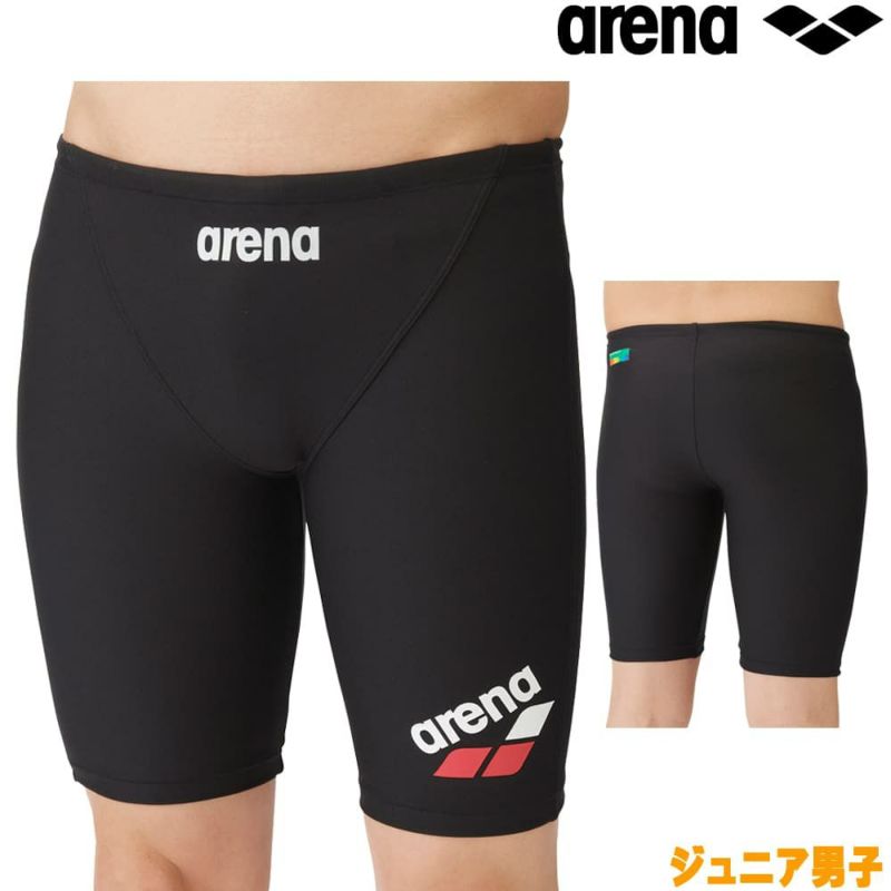 アリーナARENA競泳水着ジュニア男子練習用トレーニングスパッツハーフレッグタフスキンT2E競泳練習水着2024年春夏モデルSAR-4105J
