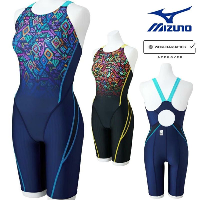 ミズノMIZUNO競泳水着レディースWA承認モデルSTREAMACEハーフスーツマスターズバックオールインワンストリームフィットA2025年春夏モデルN2MGC742finaマークあり
