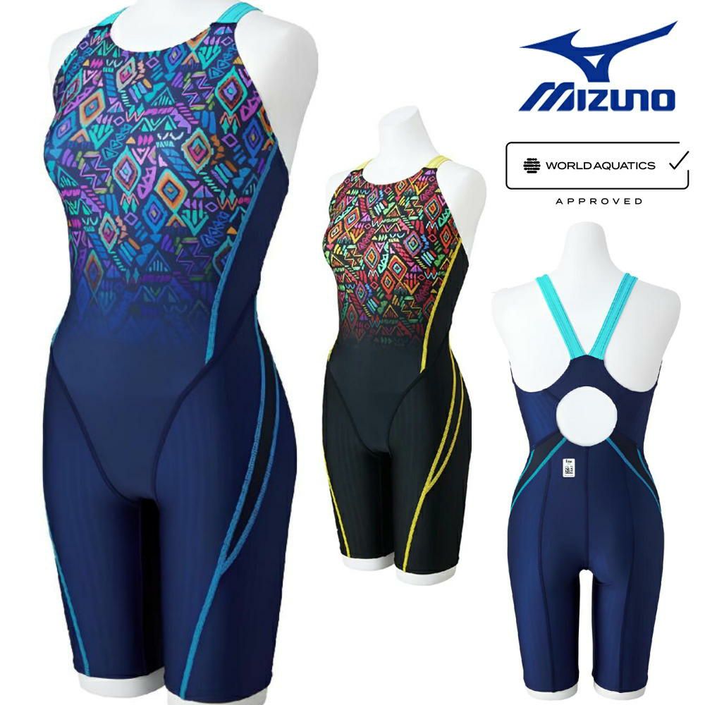 ミズノMIZUNO競泳水着レディースWA承認モデルSTREAMACEハーフスーツマスターズバックオールインワンストリームフィットA2025年春夏モデルN2MGC742finaマークあり