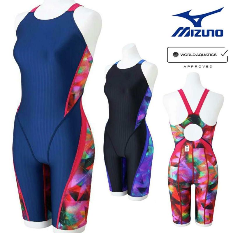 ミズノMIZUNO競泳水着レディースWA承認モデルSTREAMACEハーフスーツマスターズバックオールインワンストリームフィットA2025年春夏モデルN2MGC743finaマークあり