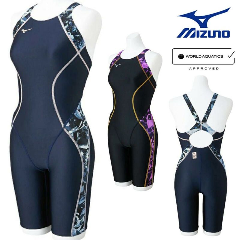 ミズノMIZUNO競泳水着レディースWA承認モデルSTLalaハーフスーツマスターズバックオールインワン2025年春夏モデルN2MGC747finaマークあり