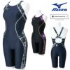 ミズノMIZUNO競泳水着レディースWA承認モデルSTLalaハーフスーツマスターズバックオールインワン2025年春夏モデルN2MGC747finaマークあり