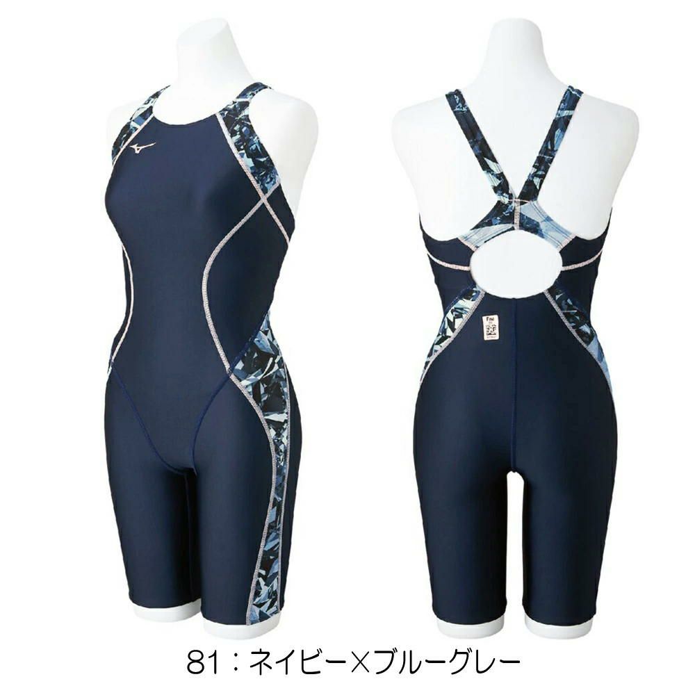 ミズノMIZUNO競泳水着レディースWA承認モデルSTLalaハーフスーツマスターズバックオールインワン2025年春夏モデルN2MGC747finaマークあり