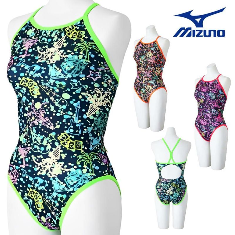 ミズノMIZUNO競泳水着練習用水着レディースエクサースーツミディアムカットEXERSUITSU-FitRiCollection池江璃花子競泳練習水着2025年春夏モデルN2MAC765