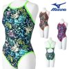 ミズノMIZUNO競泳水着練習用水着レディースエクサースーツミディアムカットEXERSUITSU-FitRiCollection池江璃花子競泳練習水着2025年春夏モデルN2MAC765