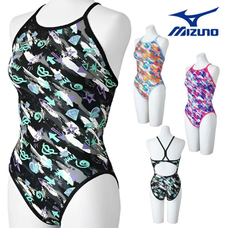 ミズノMIZUNO競泳水着練習用水着レディースエクサースーツミディアムカットEXERSUITSU-FitRiCollection池江璃花子競泳練習水着2025年春夏モデルN2MAC766
