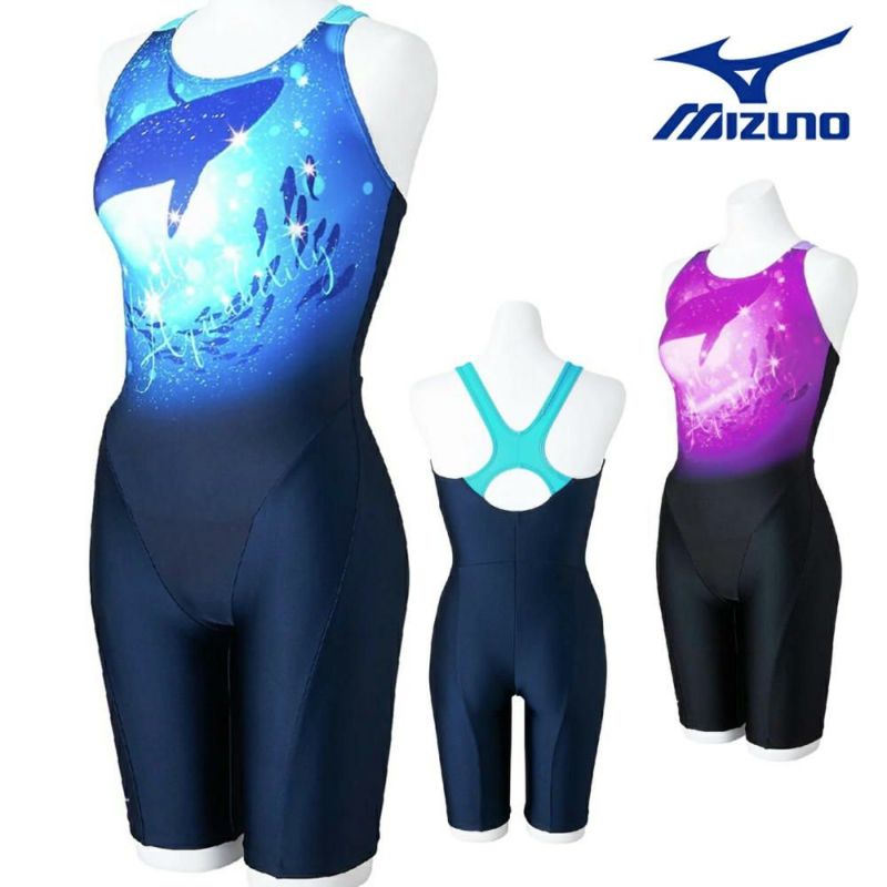 ミズノMIZUNOフィットネス水着レディースSTROKEONEオールインワンパッド付き2025年春夏モデルN2JGC804