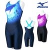 ミズノMIZUNOフィットネス水着レディースSTROKEONEオールインワンパッド付き2025年春夏モデルN2JGC804